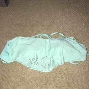 Xhilaration mint flounce swim top L